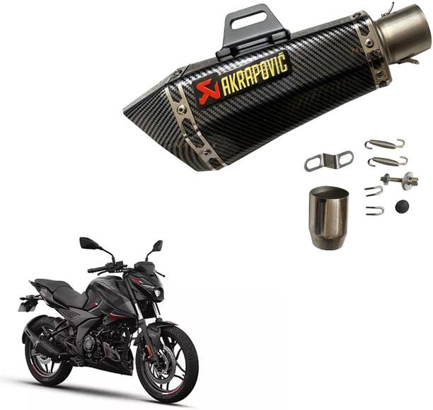 Vagary Akrapovic Universal Hexa Cut,Stainless Steel Slip On Exhaust For Pulsar N160, Bajaj Pulsar 150, Pulsar 200NS, Pulsar 180, Dominar 400 Full Exhaust System
