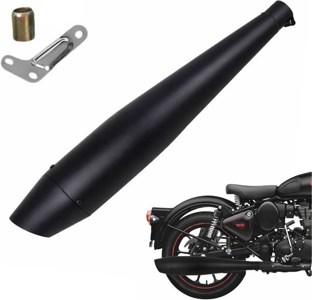 Khajanchi Dolphine Glasswool Silencer For Bs4 Royal Enfield Classic 350, Electra 350, Classic 500 Slip-on Exhaust System