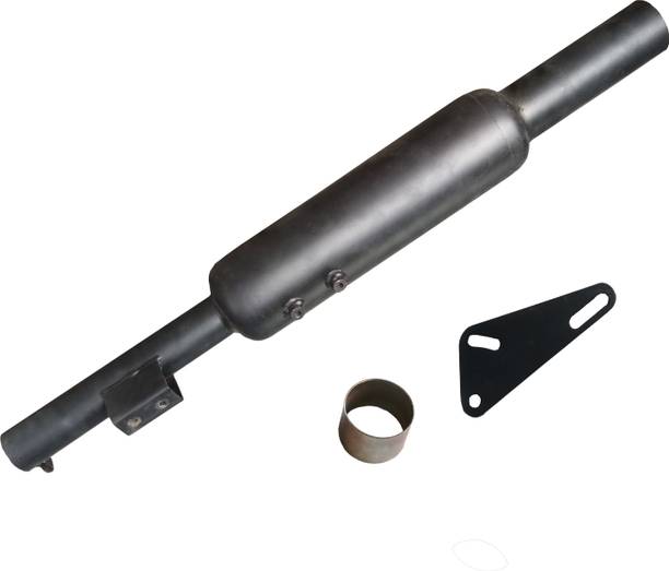 WORDZ Short Botlle Black Glasswool Mini Punjab Exhaust silencer Royal Enfield Classic Full Exhaust System