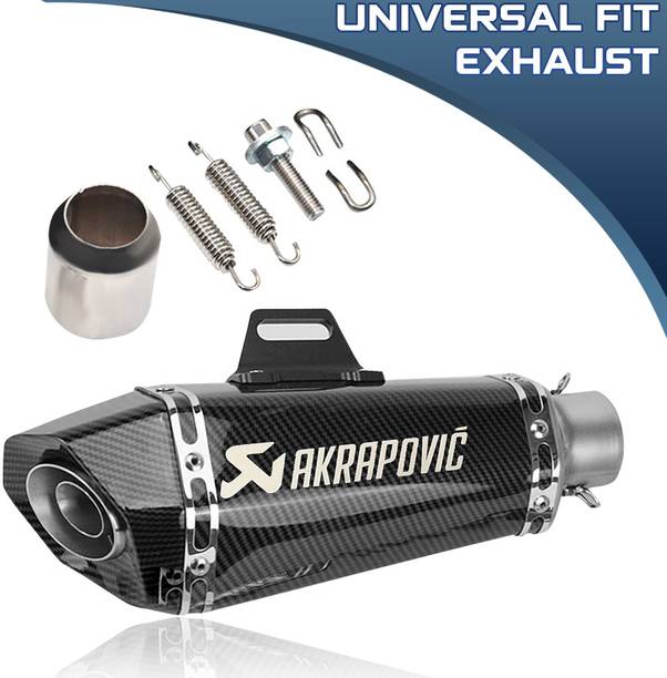 OTO2EYE Carbon Bajaj, Hero, Yamaha, Honda, TVS, Suzuki, KTM, Hyosung, Kawasaki, BMW, Universal For Bike Universal For Bike Slip-on Exhaust System