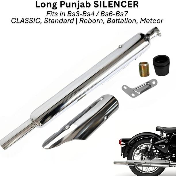 shir Longg Bottle Compleet Silencer/Exhaust for Bs3, Bs4, Bs6, Bs7 1057 Royal Enfield Classic 350, Electra 350 Full Exhaust System