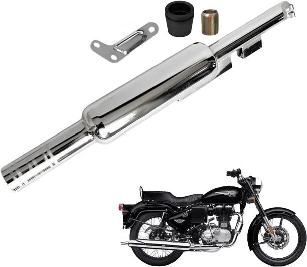 EAZ Original Short Punjab Silencer for Classic 350 Standard 350 Black Royal Enfield Classic 350, Classic, Classic Desert Storm, Electra 350 Slip-on Exhaust System