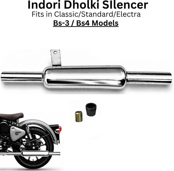 Khajanchi Inndorii Dholkii DugDugDug Sound Exhaust/Silencer 220 for Royal Enfield Classic 350, Electra 350 Full Exhaust System