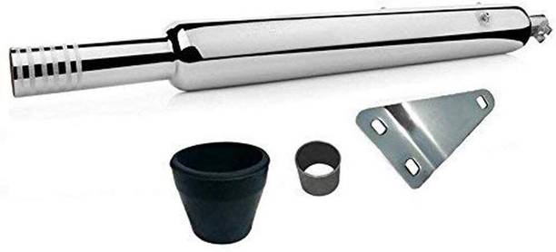 EAZ Long Punjab Silencer, for Extra Loud Sound (CHROME) for Royal Enfield Classic, Electra 350 फुल इग्ज़ॉस्ट सिस्टम