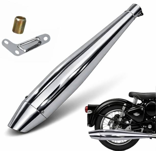 Khajanchi Dolphine Glasswool Silencer For Bs4 Royal Enfield Classic 350, Electra 350, Classic 500 Slip-on Exhaust System