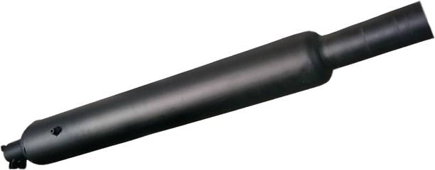 WORDZ Long Bottle Black Empty Bada Punjab Exhaust silencer Royal Enfield Electra Delux फुल इग्ज़ॉस्ट सिस्टम