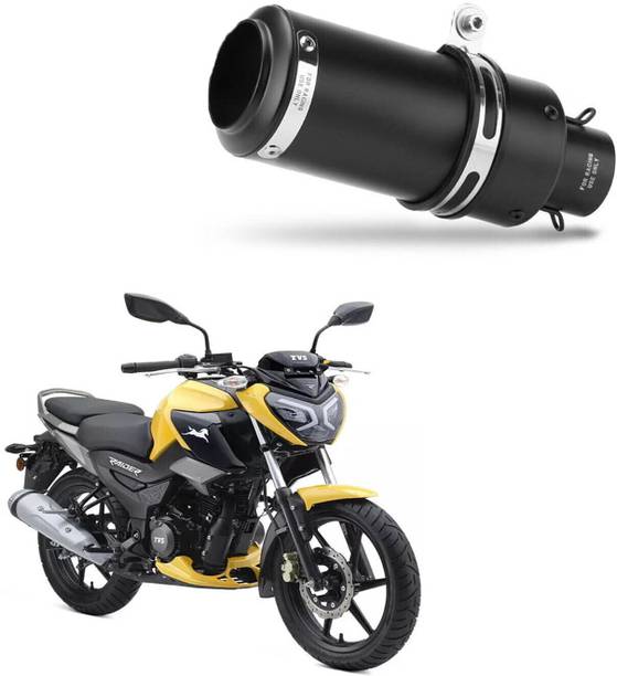 Vagary imported Exhaust Full Black Exhaust for TVS Raider 125 TVS Universal For Bike Full Exhaust System