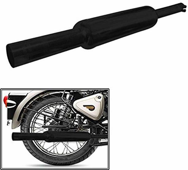 Ridefit Short Botlle Black Empty Mini Punjab Exhaust silencer Royal Enfield Classic 350, Thunder Bird 350, Continental GT Full Exhaust System