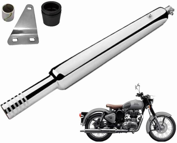 EAZ Long Punjab Silencer for Classic Model Bullets Royal Enfield Classic, Classic 350, Classic 500, Classic Chrome, Classic Desert Storm Full Exhaust System