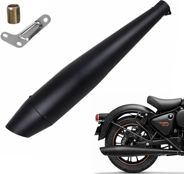 Khajanchi Dolphine Glasswool Silencer For Bs4 Royal Enfield Classic 350, Electra 350, Classic 500 Slip-on Exhaust System
