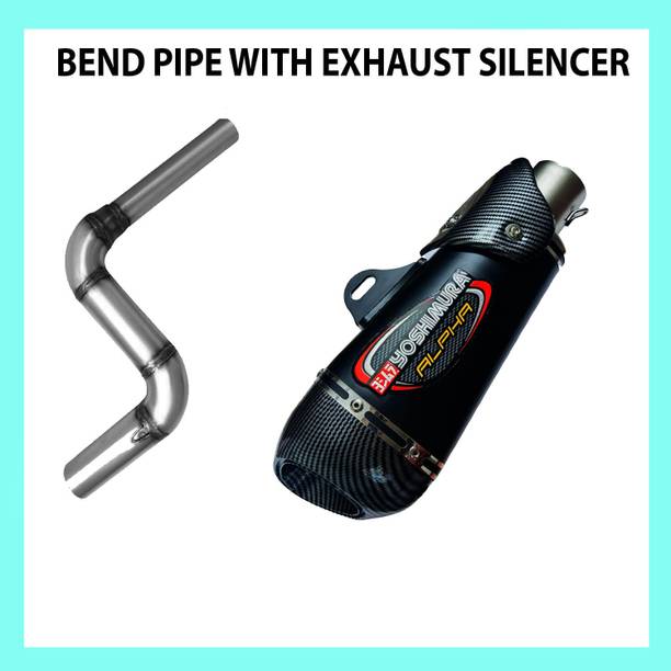 Vagary Full Exhaust Bend Pipe With Alpha Exhaust Silencer for Bajaj Pulsar 200NS, Pulsar 180 Full Exhaust System