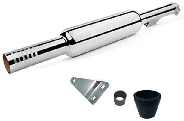 Supremechoice Short Botlle Punjab Empty Chrome Exhaust silencer Royal Enfield Electra Delux Full Exhaust System
