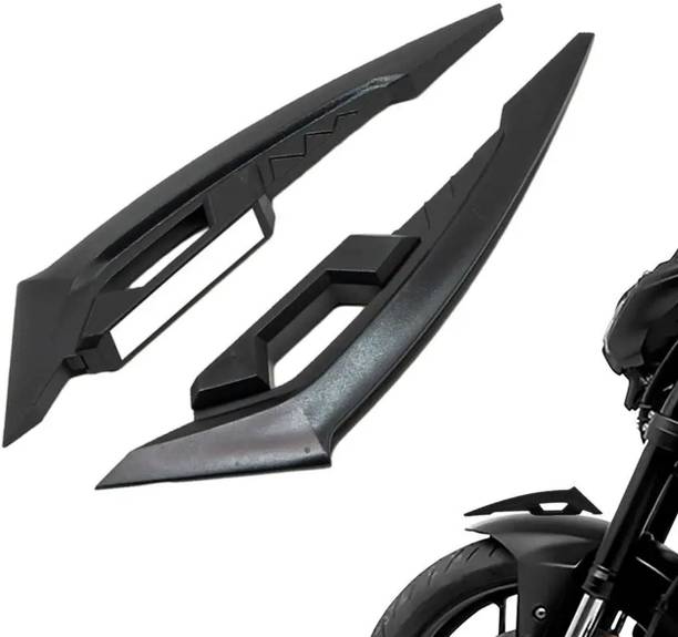 वैगेरी Black Wing Side Helmet Spoiler Aerodynamic Wing Dynamic Helmet Accessories  बाइक फेयरिंग किट
