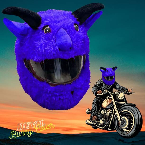 SRPHERE Blue Rabbit Shape Style Bunny Helmet Cover For Full Face Helmet Motorbike Helmet