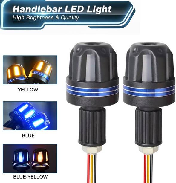 ASRYD Motorcycle Handlebar LED Light 360 Degree Visible LED Light for Handlebar Bright Bike Handlebar Weights