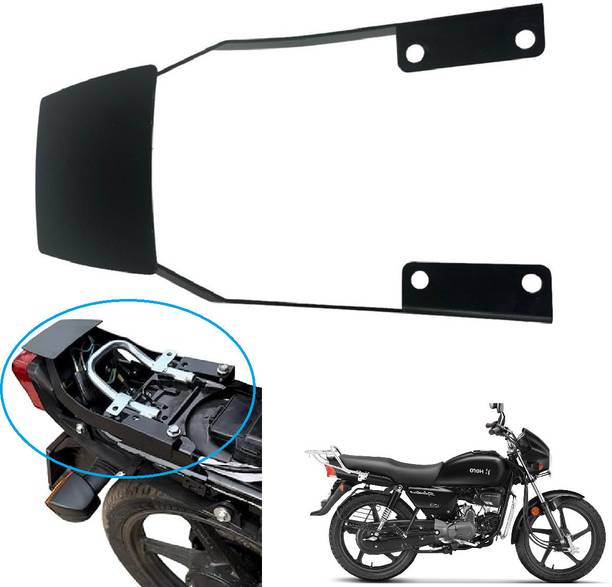 Sunriders Tail Patti Metal Black Rear Seat Tail Protector For Splendor Bike Bike Headlight Grill