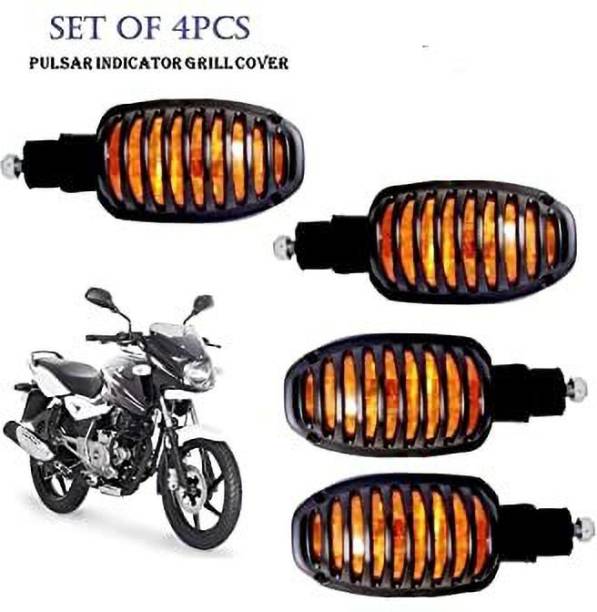 SHOWRIDE Indicator Grill Covers For Bajaj Pulsar 150/180 / 220F/ platina discover Bike Headlight Grill