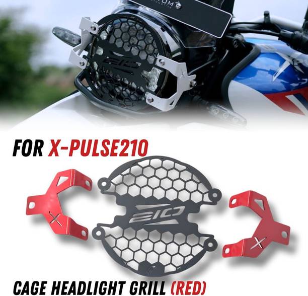 PHANTOM headlight Grill For Herro X-Pullsse 210 – Heavy-Duty Metal Protector Bike Headlight Mount