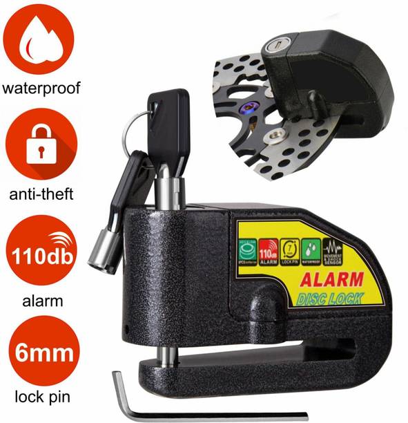 ZYO Bike Disc Lock Motorcycle Waterproof 110dB Heavy Duty Anti-Theft Alarm Wheel Disc Disc Lock