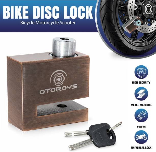 Otoroys Motorcycle Disc Brake Lock, Heavy Duty Stainless Steel, 7mm Pin Anti-Theft Wheel Security Lock for Bike and Motorcycle, Painted Finish Disc Lock