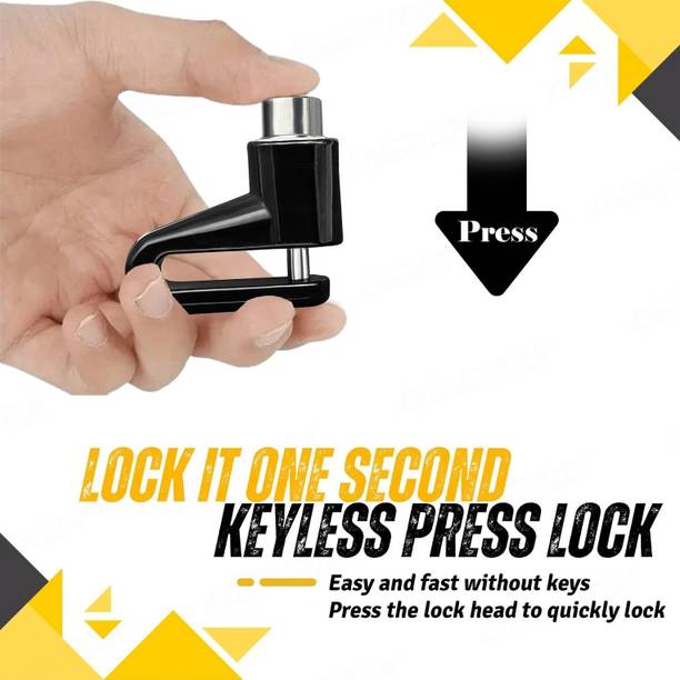 HALLOWS Lock/ Disk Lock Security MD65 Mini Motorcycle Brake Lock/ Disk Lock Security Disc Lock