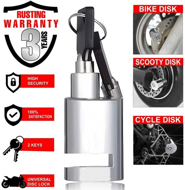 Moto Genius Bike Safety Mini Anti-Theft Stainless Steel Disc Brake Lock Waterproof Disc Lock