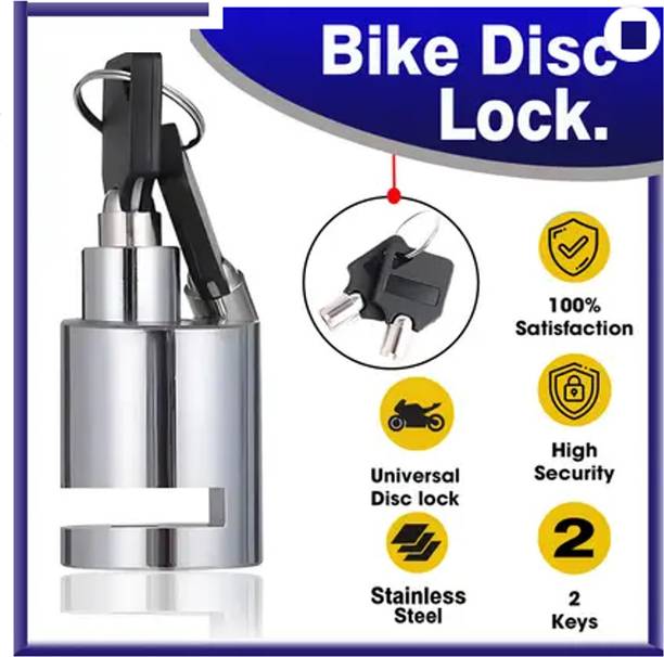 GRILLO Lock Waterproof Stainless Steel Heavy Duty Disc Brake Anti Theft Wheel Security Disc Lock