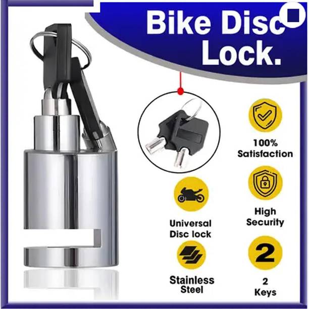 GRILLO Lock Waterproof Stainless Steel Heavy Duty Disc Brake Anti Theft Wheel Security Disc Lock
