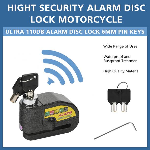Miwings Aluminum Alloy Anti-Theft Alarm Disc Brake Security Lock Antitheft Alarm Disk Lock Disc Lock