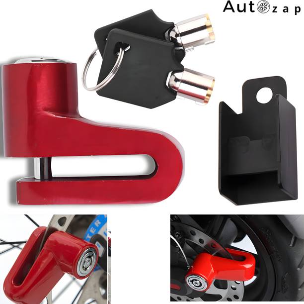 Autozap Anti Theft Disk Brake Lock Heavy Duty Disc Lock with 2 Keys for Universal Bikes Disc Lock