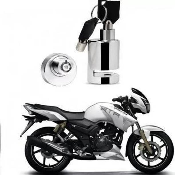 SRPHERE Motorcycle and Bicycle Disk Brake Safety Lock For Tvs Apache Disc Lock (Steel) Disc Lock