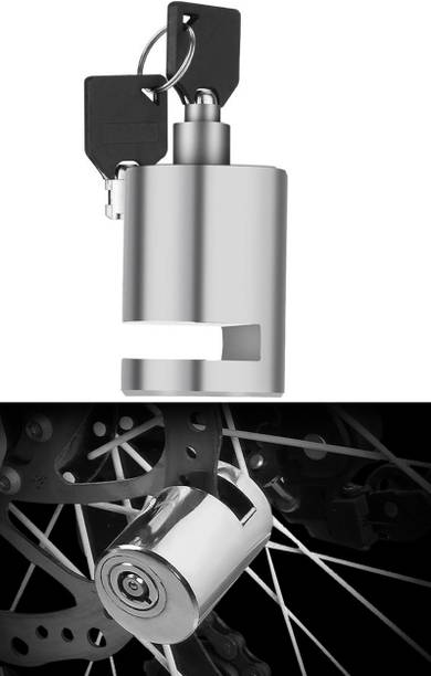 AIRSKY Heavy Duty Stainless Steel Chrome Security Anti-Theft Lock for Motorcycle compatible with All Bikes Disc Lock
