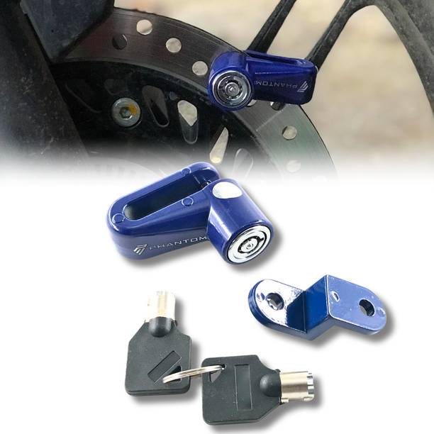 PHANTOM Blue Disc Lock 0D1 Disc Brake Lock Bike Anti Theft Safety for All Motorcycles Disc Lock Blue Disc Lock