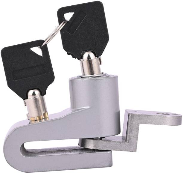 OBEROI'S TRADERS Silver Stainless Steel Disc Break Security Anti-Theft Lock For Bikes and Scooty Disc Lock