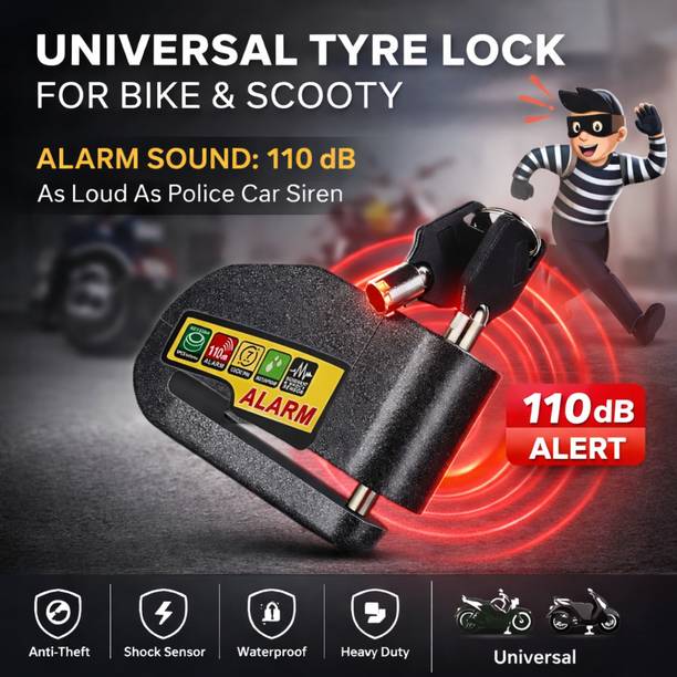 FATHER AUTO Alarm.Disc Lock for Bike Scooty & Bicycle Waterproof Loud Alarm 110dB HeavyDuty Disc Lock
