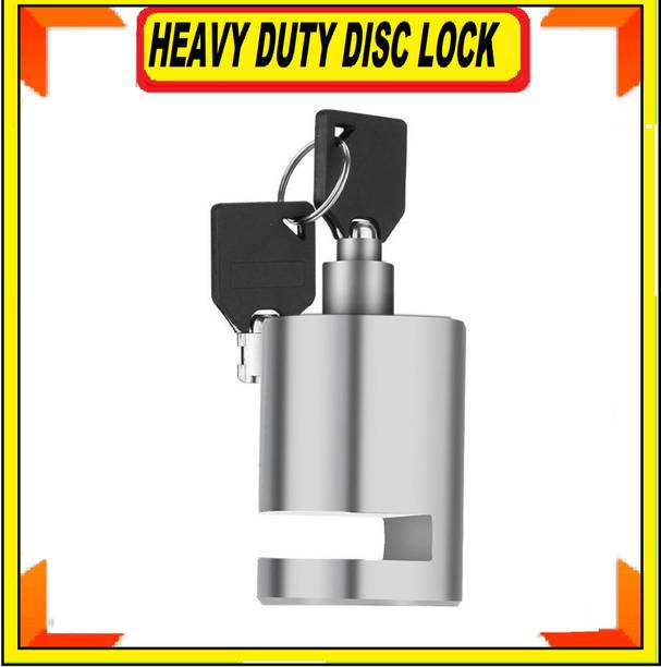 HALLOWS Heavy Duty Stainless Steel Chrome Security Anti-Theft Lock for Motorcycle Heavy Stainless Steel Disc Break Security Lock Disc Lock