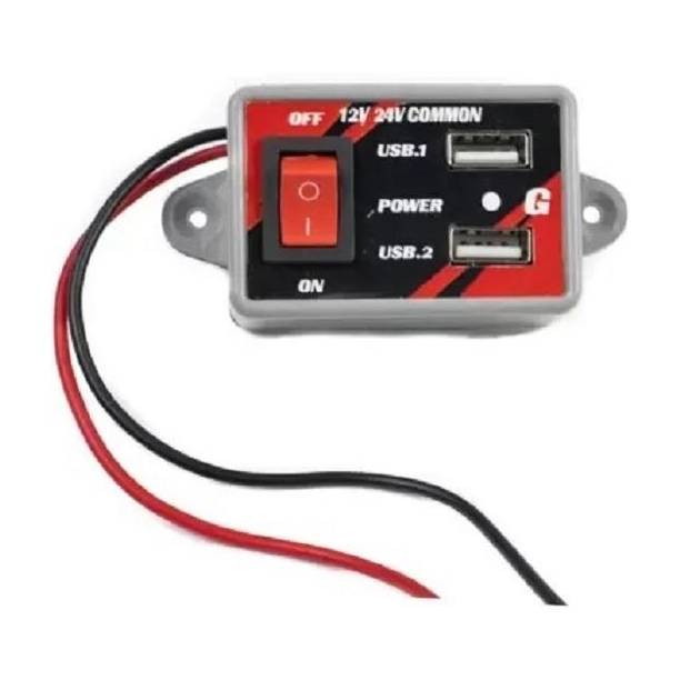 igoy 12v-24v Auto Motorcycle Dual USB Socket Charger Power Adapter Mobile 3 A 3 A Bike Mobile Charger