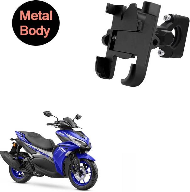 Vagary 360 Degree Metal Body Universal Mobile Holder for Yamaha Aerox 155 Bike Mobile Holder