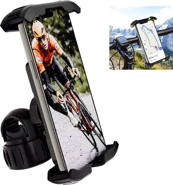 FreshDcart Karomouj Bicycle Phone Mount - Secure & Stable 360° Rotation Anti-Shake Design Bicycle Phone Holder