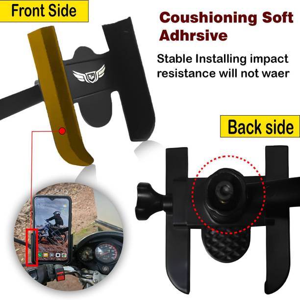 ASRYD 360 Degree Rotating Mirror X38 Universal Bike Mount Holder Version 2 Metal Body Bike Mobile Holder
