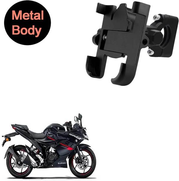 Vagary 360 Degree Metal Body Universal Mobile Holder for Suzuki Gixxer Bike Mobile Holder