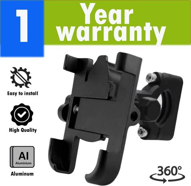 SRPHERE Universal Bike Mount Holder Verson 2.0 Metal Body 360 Degree Bike Mobile Holder