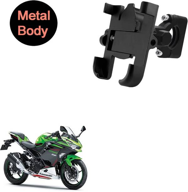 Vagary 360 Degree Metal Body Universal Mobile Holder for Kawasaki Ninja 250 Bike Mobile Holder