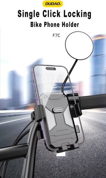 DUDAO Phone Holder for E-Bikes Scooty,& Cycle with 360° Rotating Handlebar Stand Bike Mobile Holder