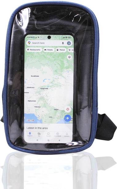 एसरीड Mobile Holder Bag Pouch For Activa Jupiter Ola S1 Zypp All Scooter Scooty 7 inch बाइक मोबाइल होल्डर