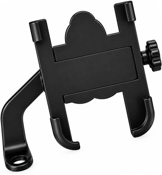 FITRIC C-Pro Bike & Scooty Mobile Holder Rear View Mirror 360° Adjustable Stand Bike Mobile Holder