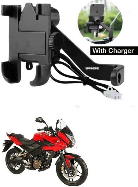 SRPHERE Aluminum Alloy C2 Waterproof bike mobile holder With Charger For Pulsar AS 150 Bike Mobile Holder