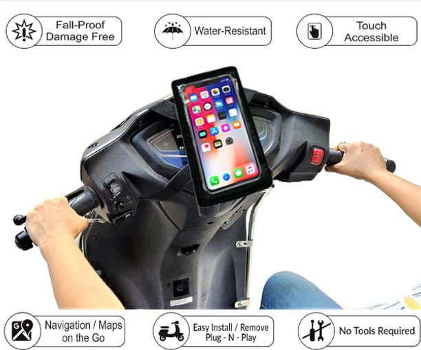 Hamza Store Universal Waterproof Mobile Holder / Pouch-Bag for All Scooters Scooty Bike Mobile Holder