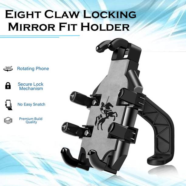 ASRYD Bike Mount Holder New Verson ABS Plastic Body Rotating Scooty Mobile Holder Bike Mobile Holder