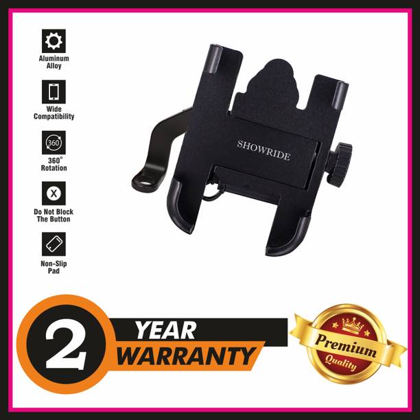 Huims Universal Bike Holder Verson 2.0 Metal Body 360 Rotating Mirror for Motorcycle Bike Mobile Holder